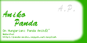 aniko panda business card